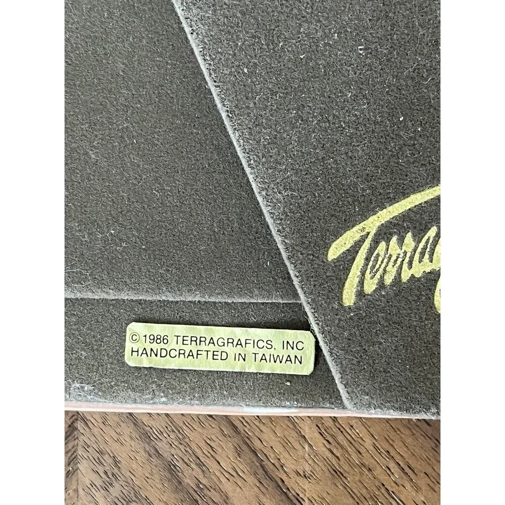Vintage Terragraphics 1986 Terra Cotta Picture Frame With Originals Stickers